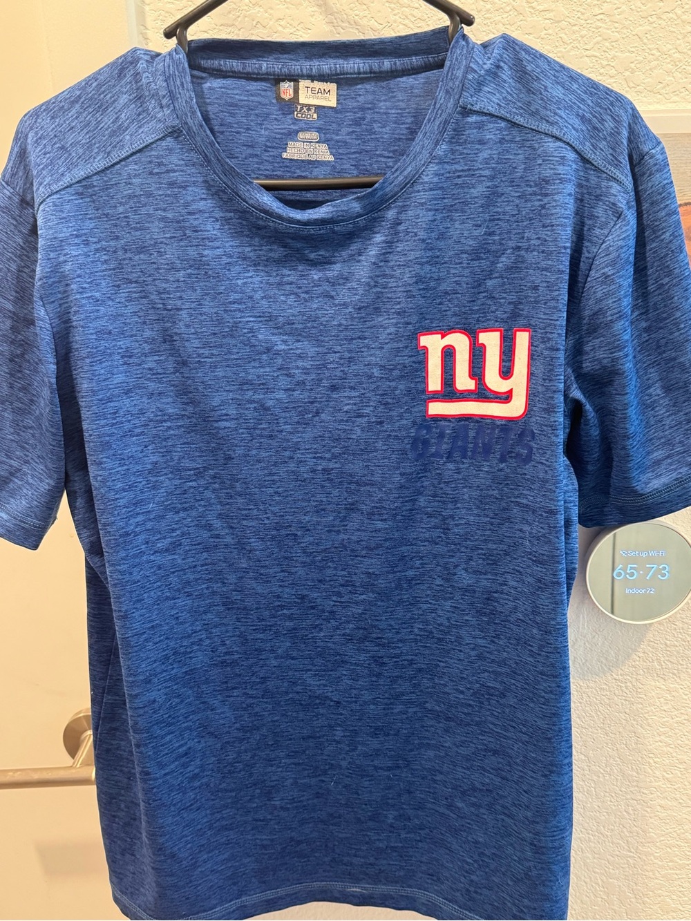 NFL New York Giants Royal Blue Short Sleeve Tee with NY Logo
